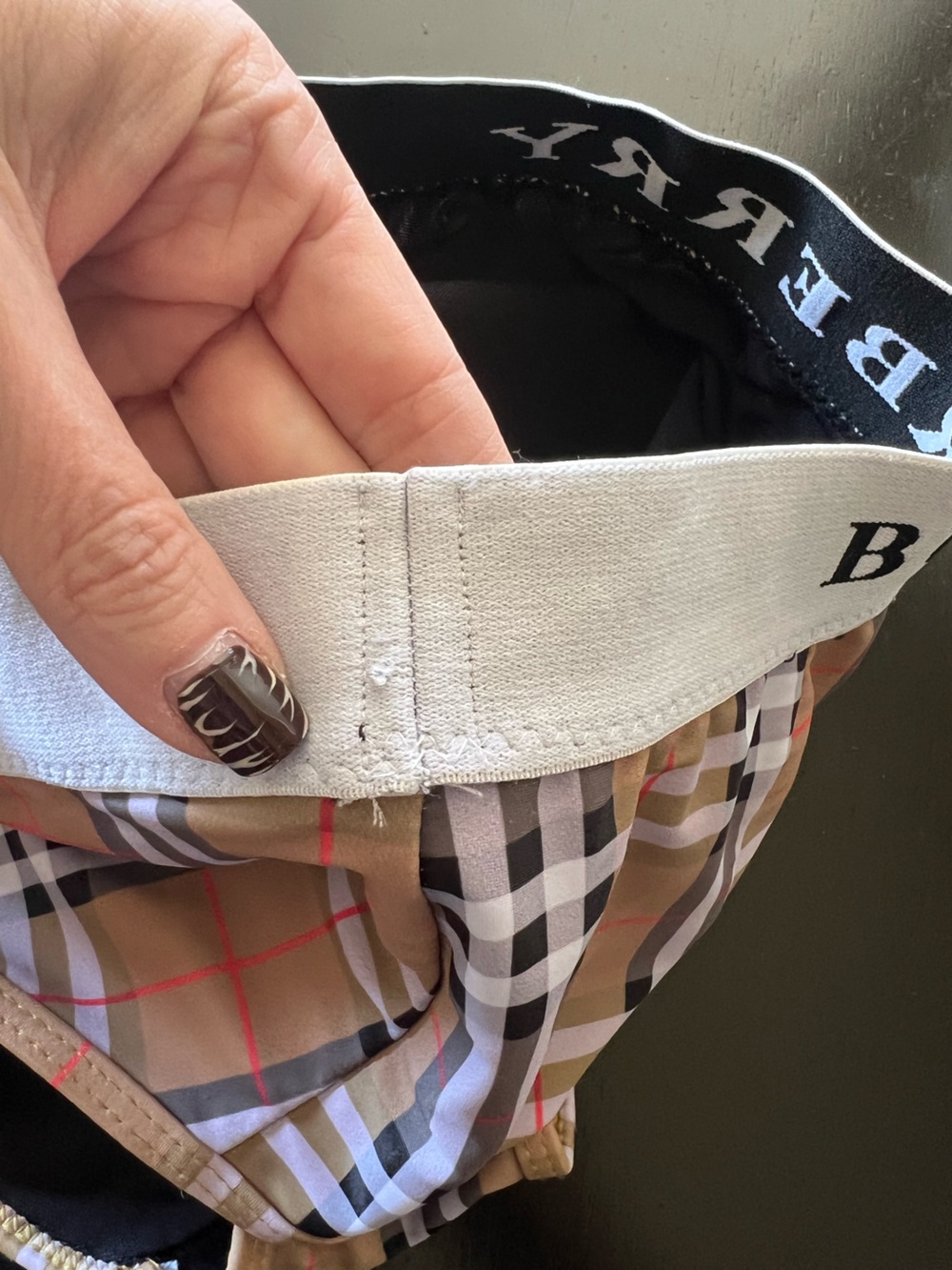 Burberry Nova Check Bikini Bottoms Logo Waist Swim Bottoms XL - Picture 10 of 10